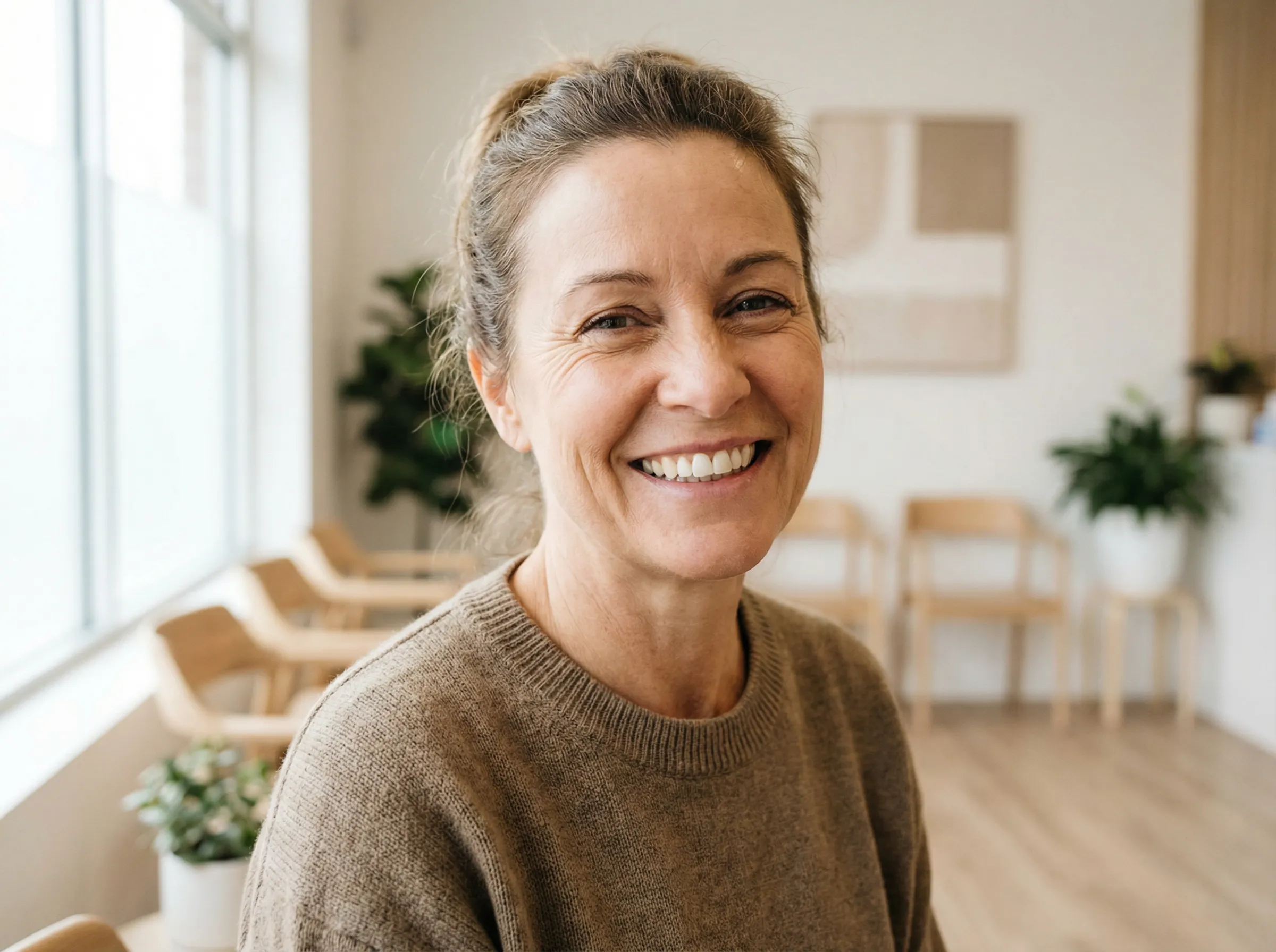 Happy patient smiling at Fareham Road Surgery